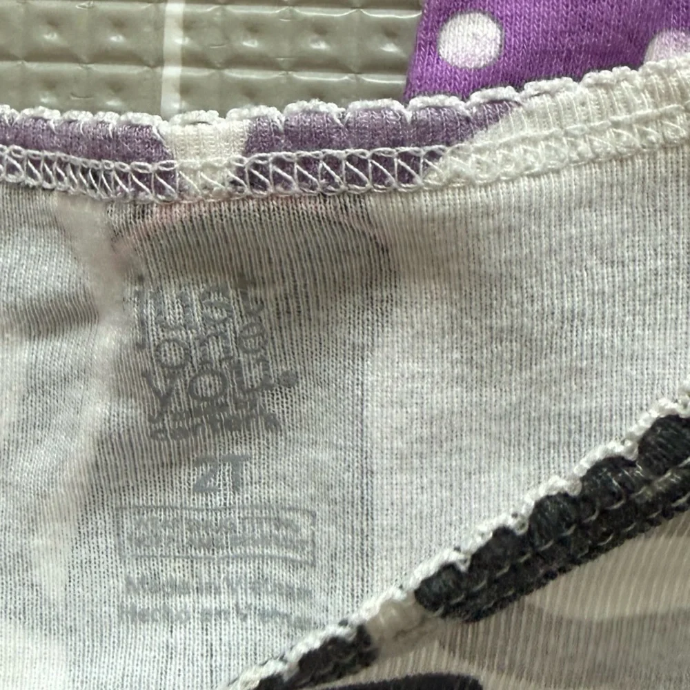 Carters|Baby girl/toddler pajamas top set in Purple polka dot & novelty cat•2T